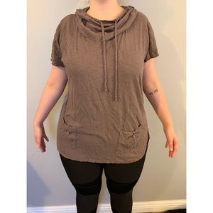 Cowl neck hoodie